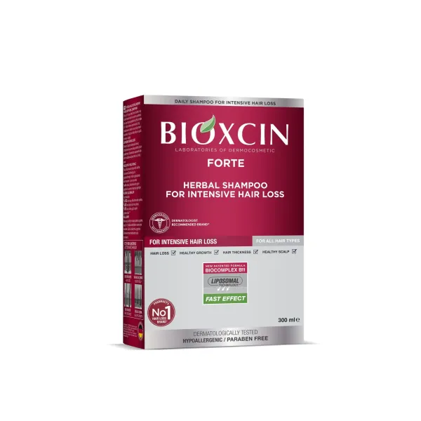 Bioxcin Forte – ziołowy szampon na intensywne wypadanie 300 ml